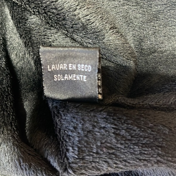 Carina - black on black faux suede with velvet brocade fitted jacket  - M - Picture 9 of 9